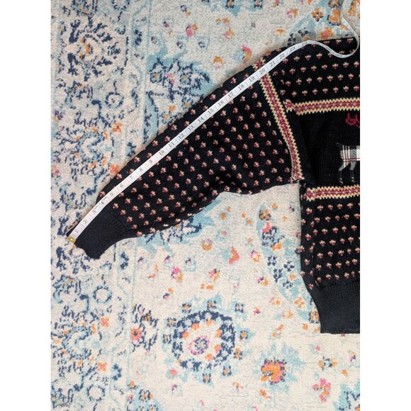 Vintage Components Susan Bristol 100% Shetland Wool Reindeer Christmas Sweater - Picture 9 of 10